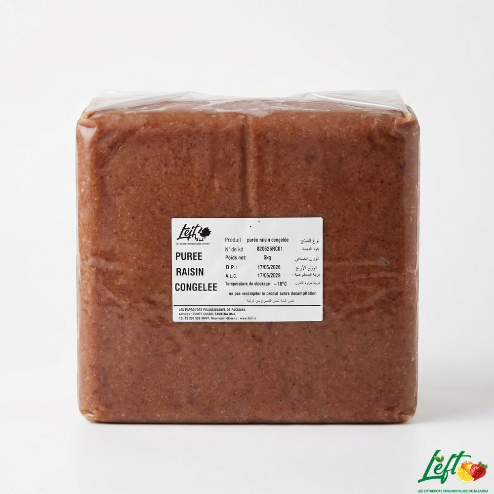 raisin purée congelé 5kg